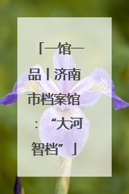 一馆一品丨济南市档案馆：“大河智档”
